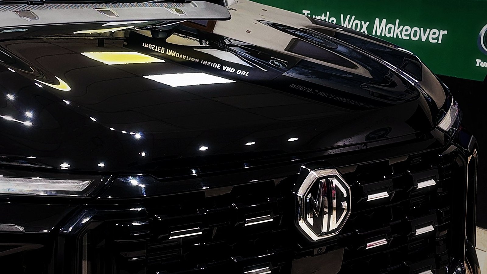Black MG Majestor front under studio lighting
